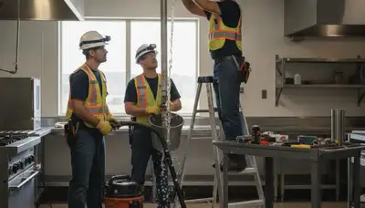 Emergency plumber servicing a Los Angeles, CA home for urgent leak repair