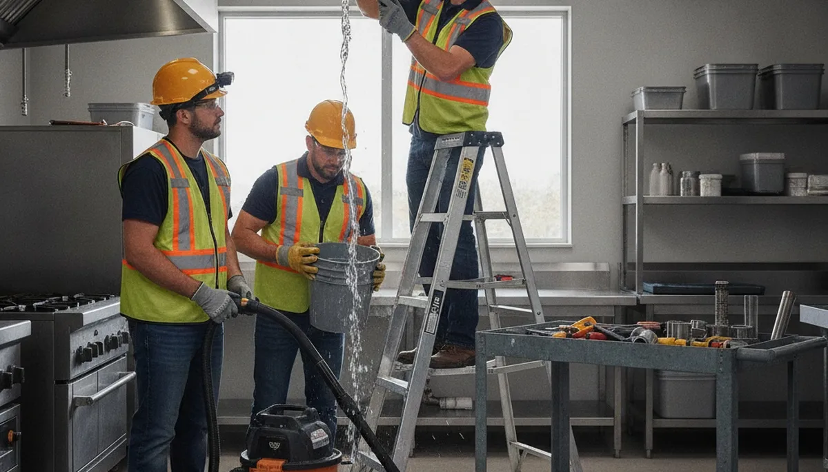 Emergency plumber servicing a Los Angeles, CA home for urgent pipe and leak repairs
