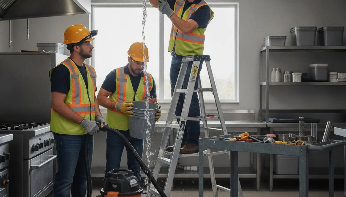 Emergency plumber servicing a Los Angeles, CA home for urgent pipe and leak repairs