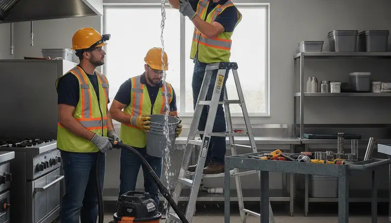 Emergency plumber servicing a Los Angeles, CA home for urgent pipe and leak repairs