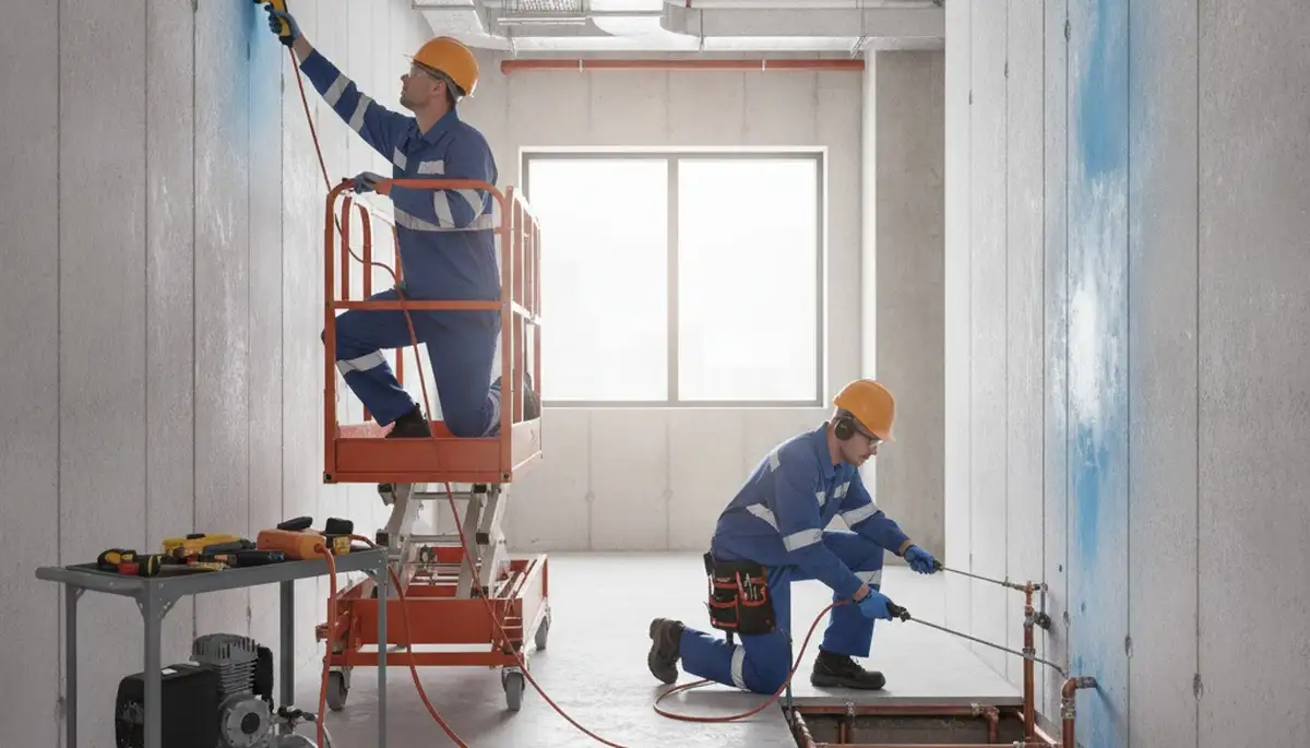 Leak detection technician inspecting hidden pipe leaks in Los Angeles, CA