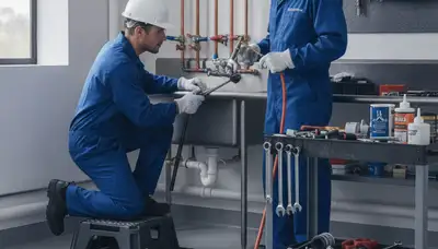 Los Angeles, CA plumber repairing a home pipe for plumbing repair service