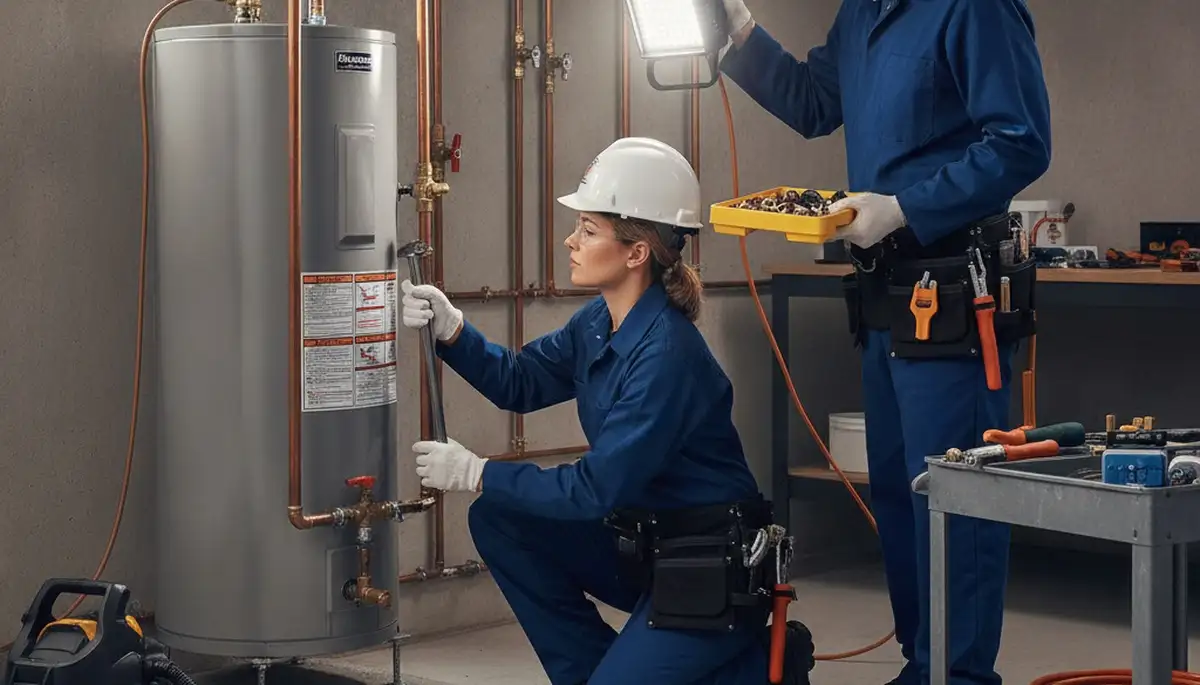 Los Angeles, CA plumber repairing a home pipe for plumbing repair service