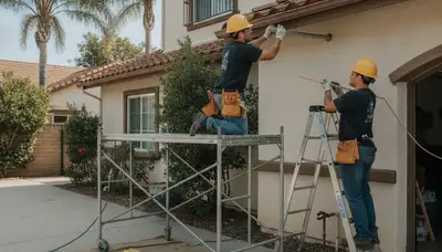 Los Angeles, CA plumber repairing a pipe for residential plumbing service
