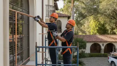 Los Angeles, CA plumber repairing a pipe for a local plumbing service