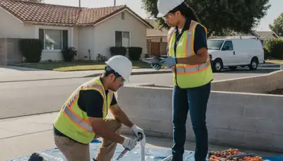 Los Angeles plumber repairing a pipe, providing professional plumbing repair services in CA
