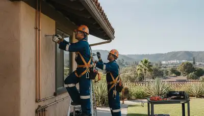 Plumber repairing a pipe in Los Angeles, CA for plumbing repair service