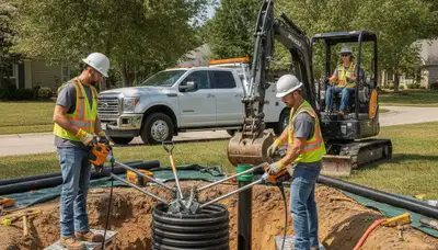 Los Angeles, CA plumber inspecting septic system for residential repair service