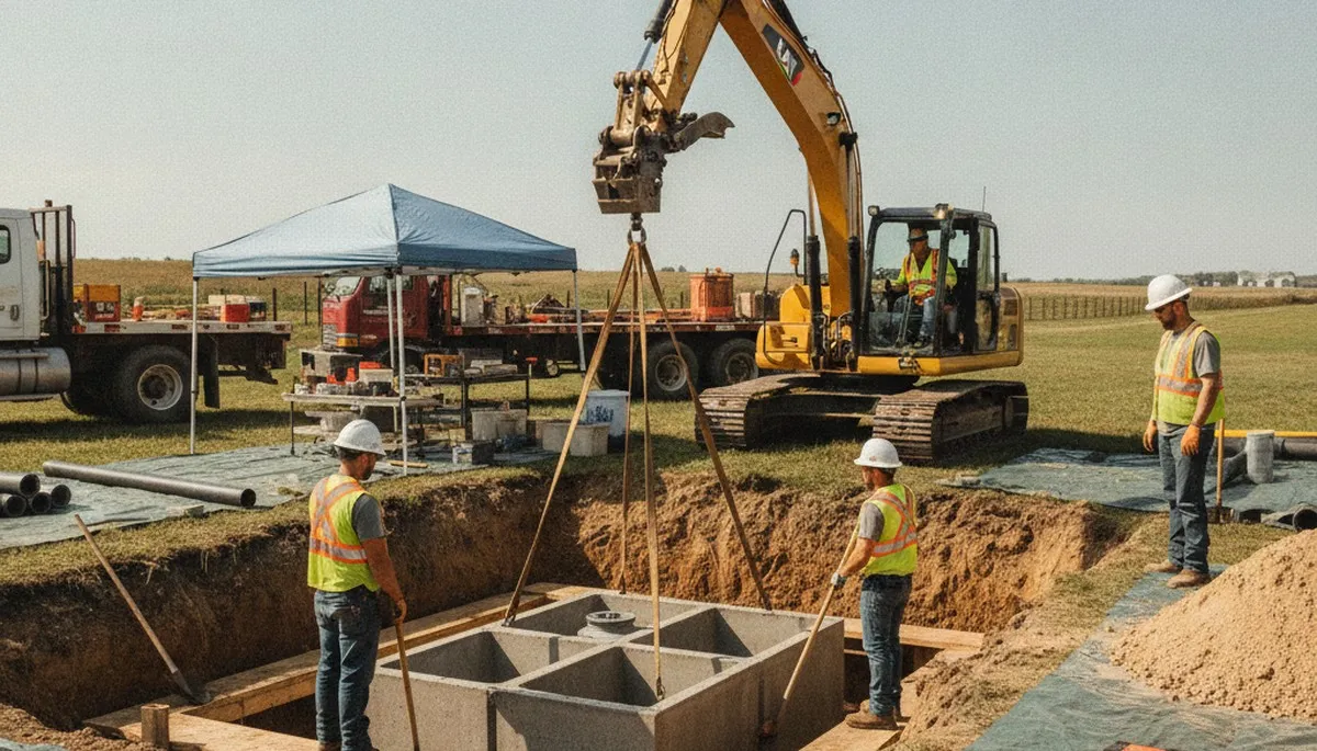 Septic tank installation in Los Angeles, CA for a home by On Call Plumbers