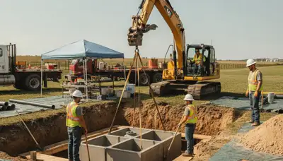 Septic tank installation in Los Angeles, CA for a home by On Call Plumbers